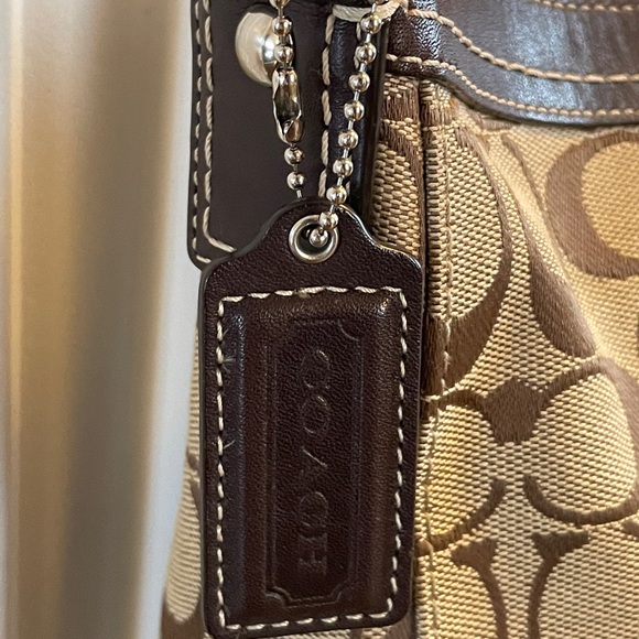 Coach Handbag, Brown with Silver hardware - Picture 2 of 5